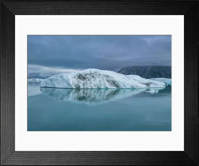 Framed Print : Floating icebergs in the Nuuk Icefjord, Western Greenland, Denmark, Polar Regions
