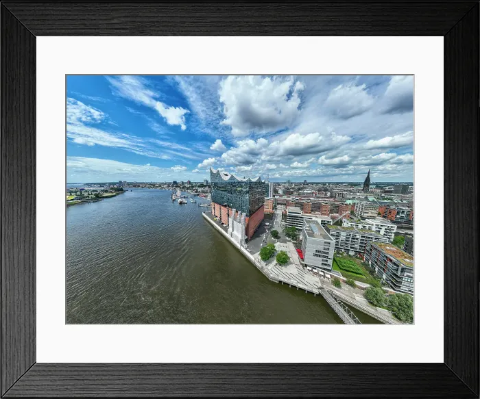 Framed Print : Aerial of the Elbphilamonie, the Hamburg opera house building overlooking the city of Hamburg, Germany, Europe Framed Print : Aerial of the Elbphilamonie, the Hamburg opera house building overlooking the city of Hamburg, Germany, Europe
