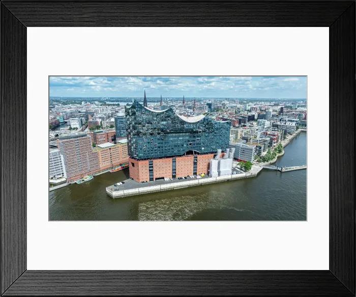 Framed Print : Aerial of the Elbphilamonie, the Hamburg opera house building overlooking the city of Hamburg, Germany, Europe Framed Print : Aerial of the Elbphilamonie, the Hamburg opera house building overlooking the city of Hamburg, Germany, Europe