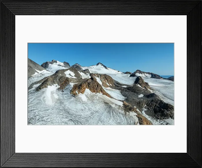 Framed Print : Aerial of a glacier, Kulusuk, Greenland, Denmark, Polar Regions Framed Print : Aerial of a glacier, Kulusuk, Greenland, Denmark, Polar Regions