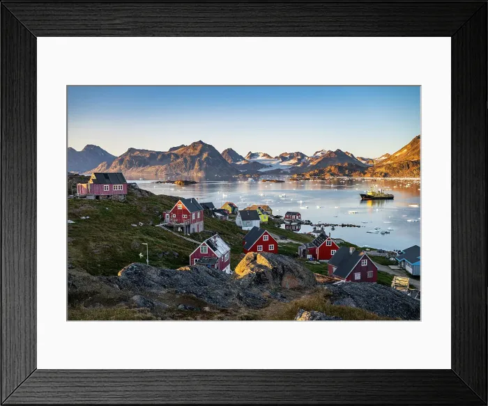 Framed Print : Mountaimous fjord, Kulusuk, Greenland, Denmark, Polar Regions Framed Print : Mountaimous fjord, Kulusuk, Greenland, Denmark, Polar Regions
