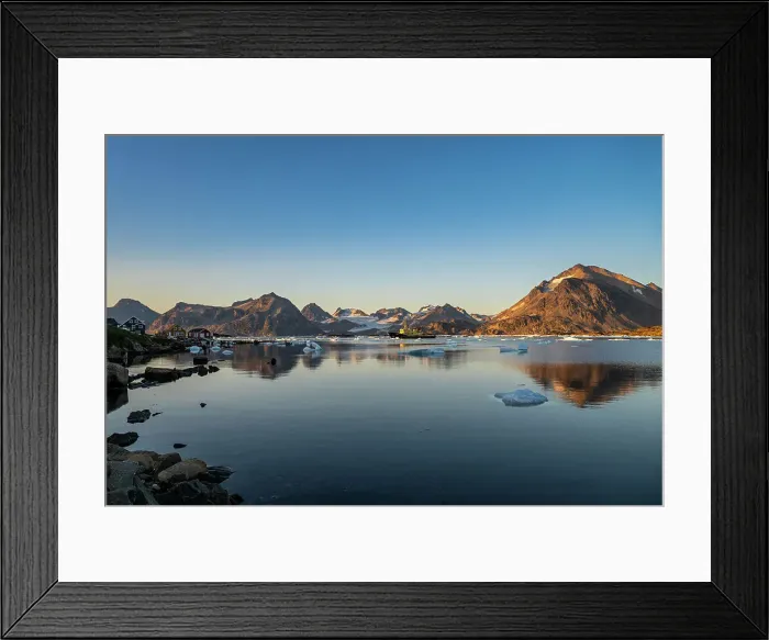 Framed Print : Fishing trawler in the mountainous fjord, Kulusuk, Greenland, Denmark, Polar Regions Framed Print : Fishing trawler in the mountainous fjord, Kulusuk, Greenland, Denmark, Polar Regions