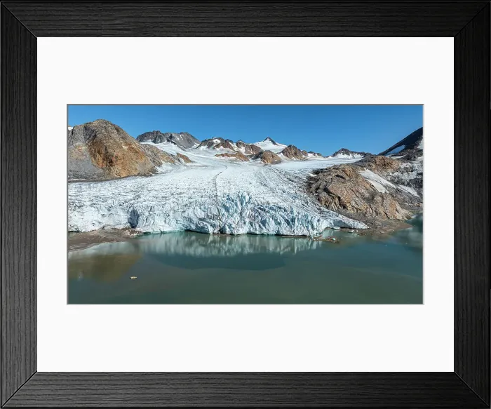 Framed Print : Aerial of a glacier, Kulusuk, Greenland, Denmark, Polar Regions Framed Print : Aerial of a glacier, Kulusuk, Greenland, Denmark, Polar Regions