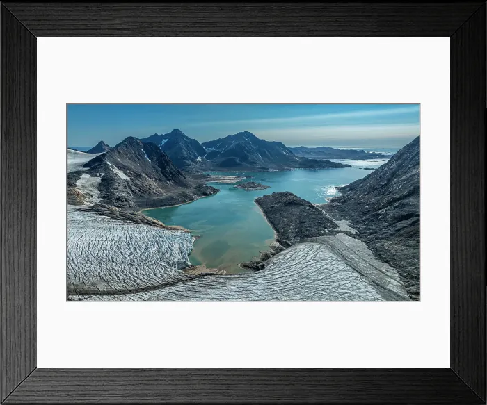 Framed Print : Aerial of Kulusuk, Greenland, Denmark, Polar Regions