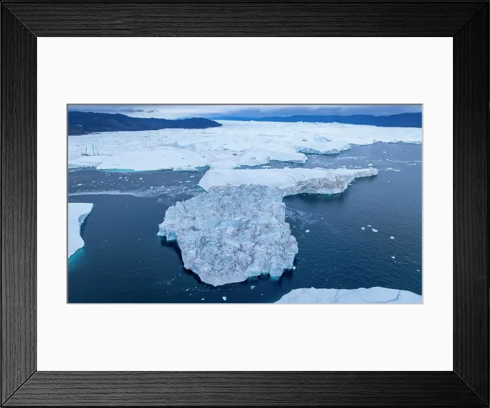 Framed Print : Aerial of the Ilulissat Icefjord, UNESCO World Heritage Site, Western Greenland, Denmark, Polar Regions Framed Print : Aerial of the Ilulissat Icefjord, UNESCO World Heritage Site, Western Greenland, Denmark, Polar Regions