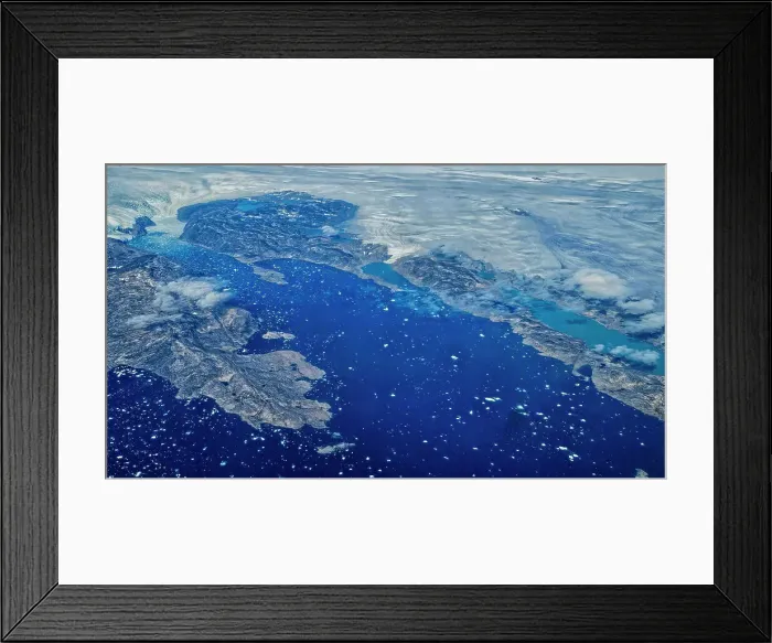 Framed Print : Aerial of the mountainous coastline around Kulusuk, Greenland, Polar Regions Framed Print : Aerial of the mountainous coastline around Kulusuk, Greenland, Polar Regions