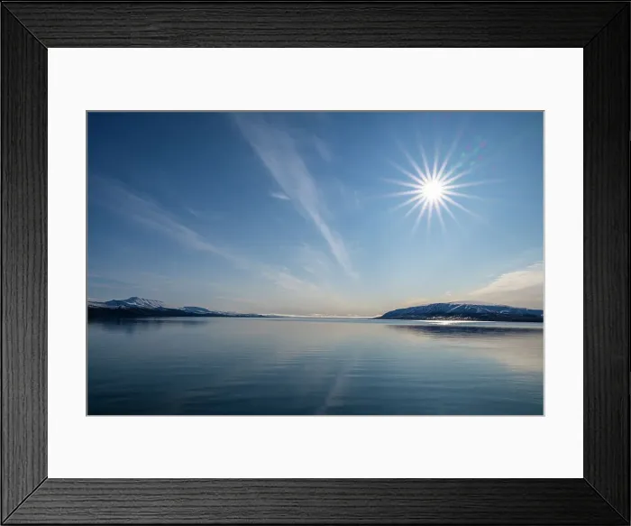 Framed Print : Backlight in the waters around Axel Heiberg island, Nunavut, Canadian Arctic, Canada, North America
