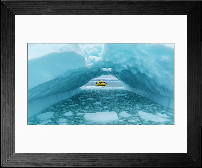 Framed Print : Aerial of an ice arch in the Nuuk Icefjord, Western Greenland, Denmark, Polar Regions Framed Print : Aerial of an ice arch in the Nuuk Icefjord, Western Greenland, Denmark, Polar Regions