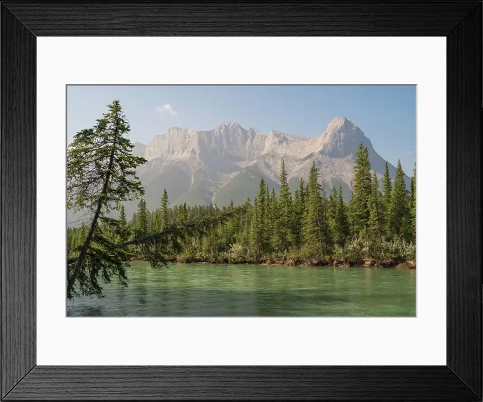 Framed Print : The Bow River and Ha Ling Peak in wildfire smoke, Canmore, Canadian Rockies, Alberta, Canada, North America Framed Print : The Bow River and Ha Ling Peak in wildfire smoke, Canmore, Canadian Rockies, Alberta, Canada, North America