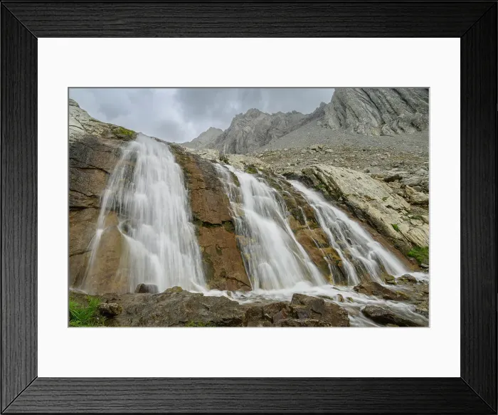 Framed Print : Alpine waterfall along the Ptarmigan Cirque Trail in summer, Mount Arethusa, Kananaskis Country, Alberta, Canadian Rockies, Canada, North America Framed Print : Alpine waterfall along the Ptarmigan Cirque Trail in summer, Mount Arethusa, Kananaskis Country, Alberta, Canadian Rockies, Canada, North America