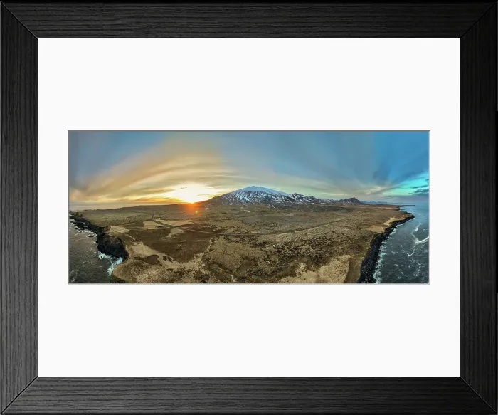 Framed Print : A view of SnAfellsjokull in the Snaefellsnes Peninsula at sunset, Iceland, Polar Regions Framed Print : A view of SnAfellsjokull in the Snaefellsnes Peninsula at sunset, Iceland, Polar Regions
