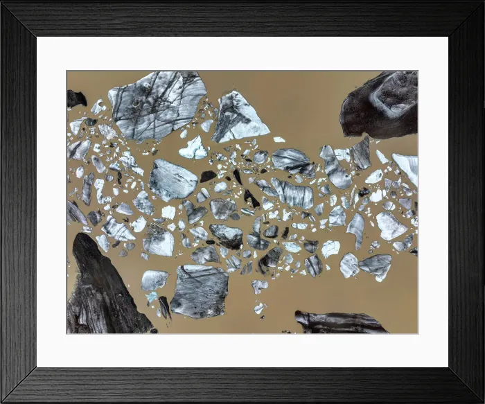 Framed Print : A birdseye view of Svinafellsjokull Glacier fragments in a lagoon in southern Iceland, Polar Regions Framed Print : A birdseye view of Svinafellsjokull Glacier fragments in a lagoon in southern Iceland, Polar Regions
