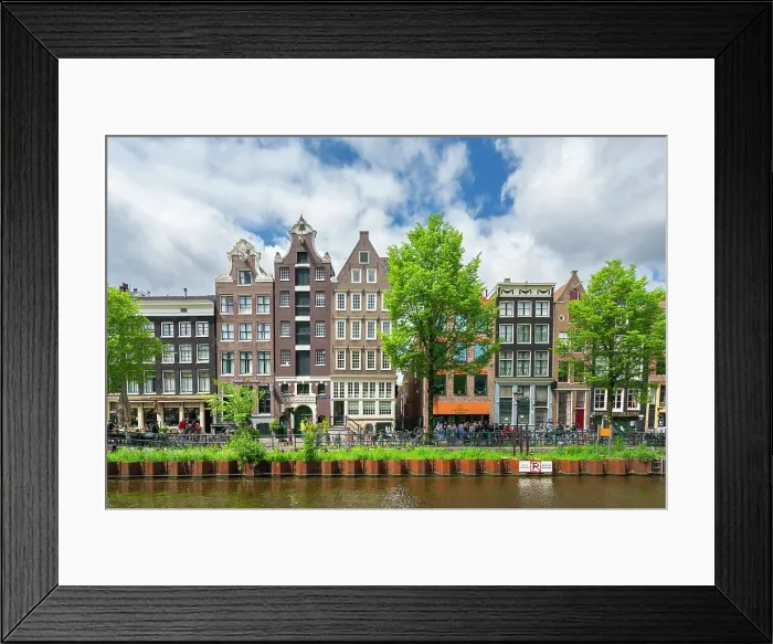 Framed Print : Houses by Oudezijds Voorburgwal canal, Amsterdam, The Netherlands, Europe Framed Print : Houses by Oudezijds Voorburgwal canal, Amsterdam, The Netherlands, Europe