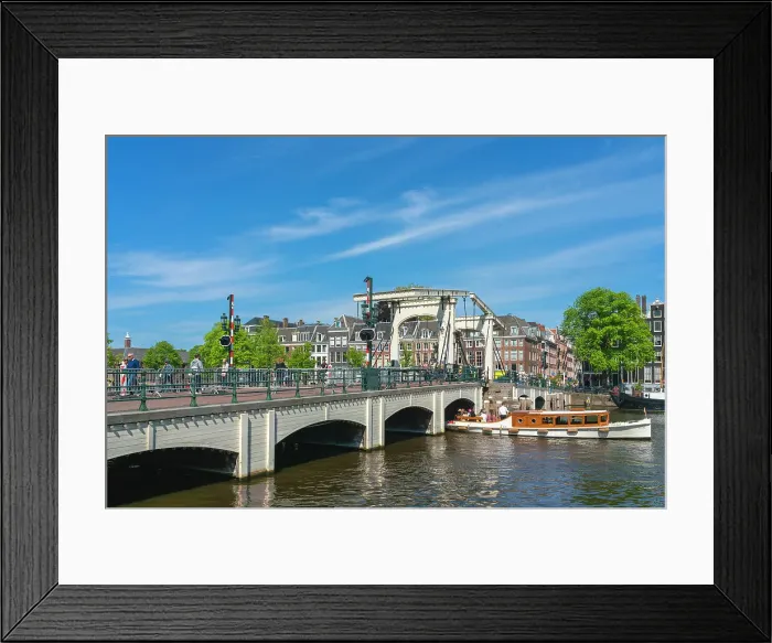 Framed Print : Magere Brug bridge (Skinny Bridge) over Amstel River, Amsterdam, The Netherlands, Europe Framed Print : Magere Brug bridge (Skinny Bridge) over Amstel River, Amsterdam, The Netherlands, Europe