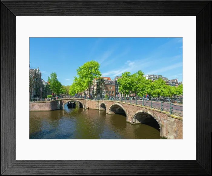 Framed Print : Bridges at intersection of Keizersgracht and Reguliersgracht canals, Amsterdam, The Netherlands, Europe Framed Print : Bridges at intersection of Keizersgracht and Reguliersgracht canals, Amsterdam, The Netherlands, Europe