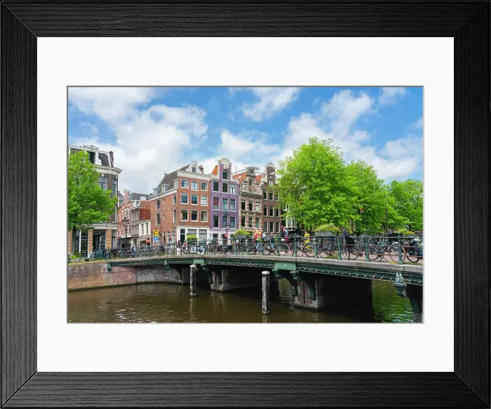 Framed Print : Bridge over Keizersgracht canal, Amsterdam, The Netherlands, Europe Framed Print : Bridge over Keizersgracht canal, Amsterdam, The Netherlands, Europe