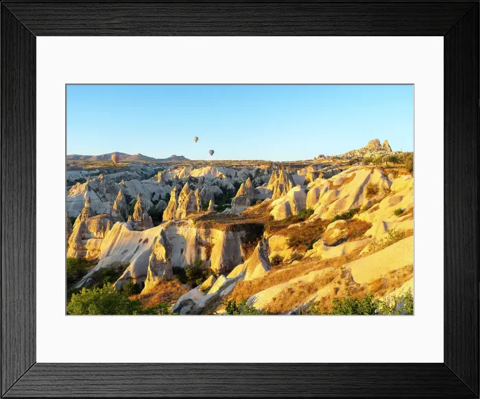 Framed Print : Rock formations with distant views of Uchisar Castle at sunrise, Goreme, Cappadocia, Anatolia, Turkey, Asia Minor, Asia Framed Print : Rock formations with distant views of Uchisar Castle at sunrise, Goreme, Cappadocia, Anatolia, Turkey, Asia Minor, Asia