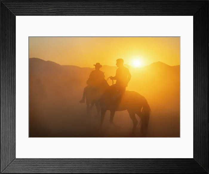 Framed Print : Two cowboys on horses at sunset, Hacilar, Kayseri, Cappadocia, Anatolia, Turkey, Asia Minor, Asia Framed Print : Two cowboys on horses at sunset, Hacilar, Kayseri, Cappadocia, Anatolia, Turkey, Asia Minor, Asia