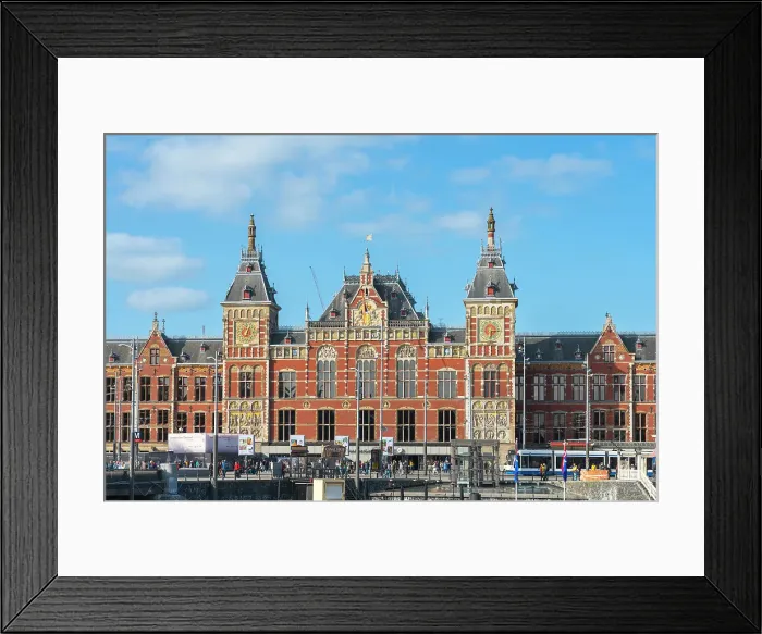 Framed Print : Amsterdam Central Train Station, Amsterdam, The Netherlands, Europe Framed Print : Amsterdam Central Train Station, Amsterdam, The Netherlands, Europe