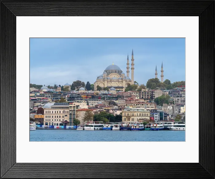 Framed Print : Suleymaniye Mosque and boats on Golden Horn, UNESCO, Fatih District, Istanbul Province, Turkey, Europe Framed Print : Suleymaniye Mosque and boats on Golden Horn, UNESCO, Fatih District, Istanbul Province, Turkey, Europe