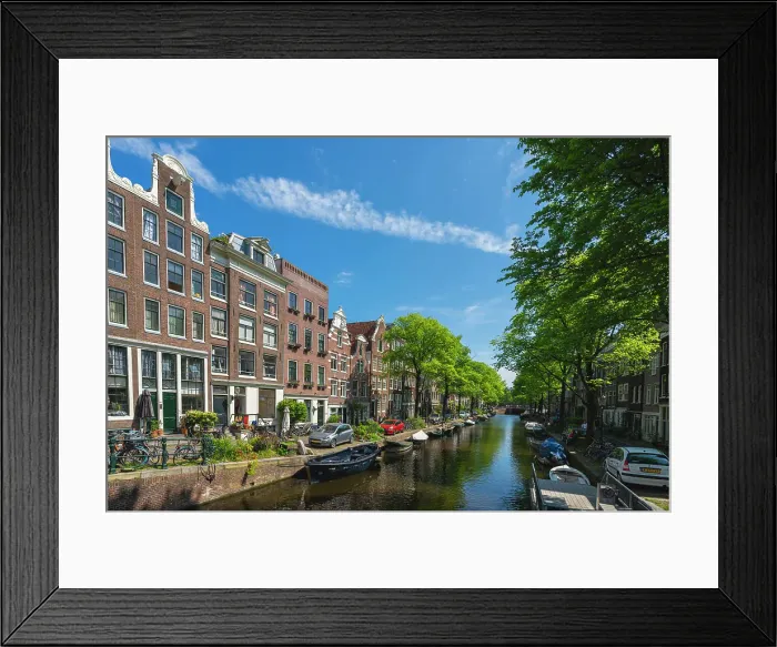 Framed Print : Egelantiersgracht canal, Amsterdam, The Netherlands, Europe Framed Print : Egelantiersgracht canal, Amsterdam, The Netherlands, Europe