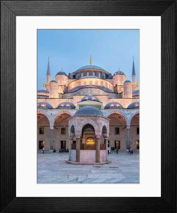 Framed Print : Blue Mosque (Sultanahmet) at twilight, UNESCO World Heritage Site, Fatih District, Istanbul Province, Turkey, Europe Framed Print : Blue Mosque (Sultanahmet) at twilight, UNESCO World Heritage Site, Fatih District, Istanbul Province, Turkey, Europe