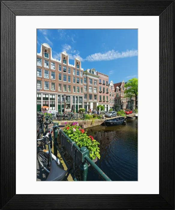 Framed Print : Egelantiersgracht canal, Amsterdam, The Netherlands, Europe Framed Print : Egelantiersgracht canal, Amsterdam, The Netherlands, Europe