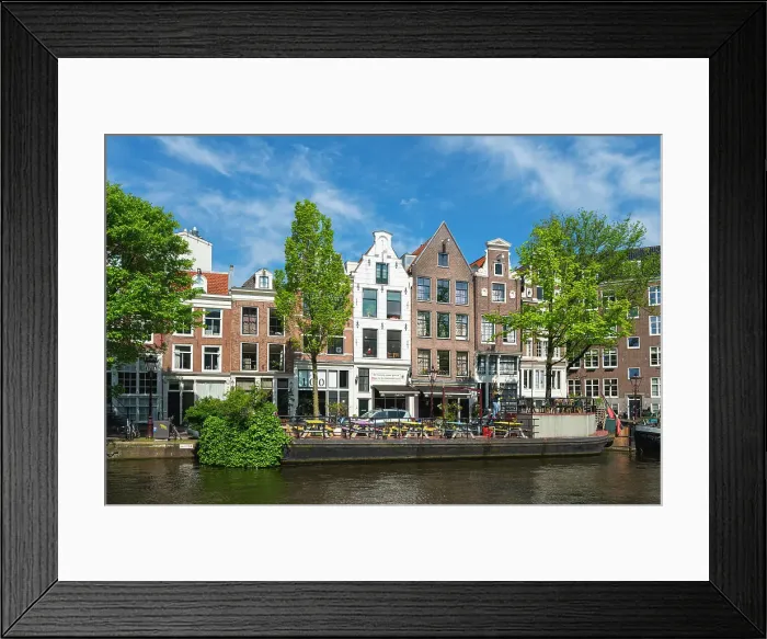 Framed Print : Houses by Prinsengracht canal, Amsterdam, The Netherlands, Europe