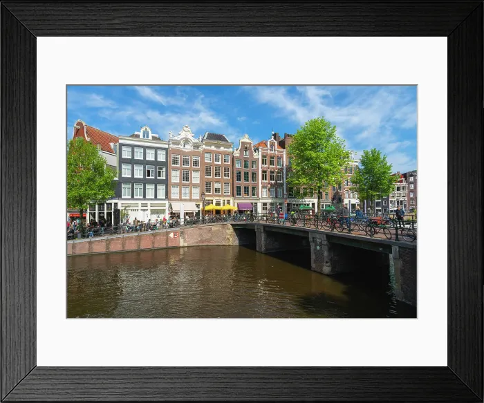 Framed Print : Bridge over Prinsengracht canal, Amsterdam, The Netherlands, Europe Framed Print : Bridge over Prinsengracht canal, Amsterdam, The Netherlands, Europe