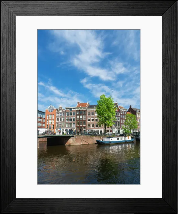 Framed Print : Prinsengracht canal, Amsterdam, The Netherlands, Europe