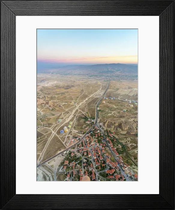 Framed Print : Aerial view of Cavusin and hot air balloons at dawn, Avanos District, Nevsehir Province, Cappadocia, Central Anatolia Region, Anatolia, Turkey, Asia Minor, Asia Framed Print : Aerial view of Cavusin and hot air balloons at dawn, Avanos District, Nevsehir Province, Cappadocia, Central Anatolia Region, Anatolia, Turkey, Asia Minor, Asia