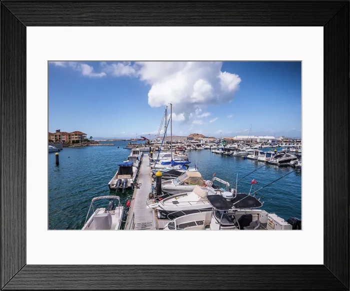 Framed Print : Yachts in Queensway Quay, Gibraltar, Europe Framed Print : Yachts in Queensway Quay, Gibraltar, Europe