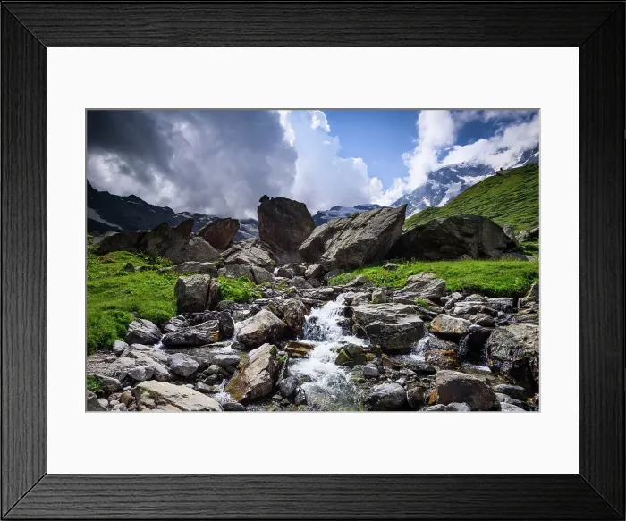 Framed Print : Rock landscape in front of the Mountains, Monte Rosa, Dufourspitze, Italian Alps, Italy, Europe Framed Print : Rock landscape in front of the Mountains, Monte Rosa, Dufourspitze, Italian Alps, Italy, Europe