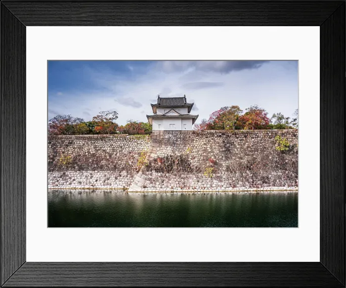 Framed Print : Ichiban-yagura Turret in autumn, Osaka Castle moat, Osaka, Honshu, Japan, Asia Framed Print : Ichiban-yagura Turret in autumn, Osaka Castle moat, Osaka, Honshu, Japan, Asia