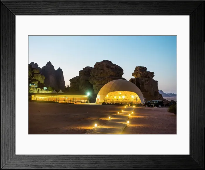 Framed Print : Suncity Camp in the desert of Wadi Rum, UNESCO World Heritage Site, Jordan, Middle East Framed Print : Suncity Camp in the desert of Wadi Rum, UNESCO World Heritage Site, Jordan, Middle East