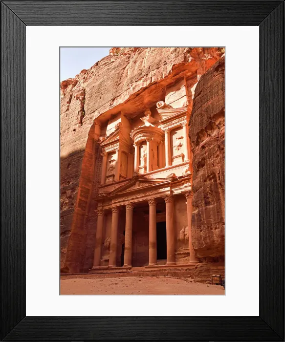 Framed Print : Al-Khasneh (The Treasury) seen from the Siq, the historic and archaeological Nabataean city of Petra, UNESCO World Heritage Site, Jordan, Middle East Framed Print : Al-Khasneh (The Treasury) seen from the Siq, the historic and archaeological Nabataean city of Petra, UNESCO World Heritage Site, Jordan, Middle East