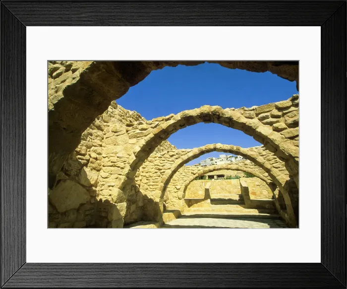 Framed Print : Taybet Zaman Tourism Resort, around Petra, Jordan, Middle East