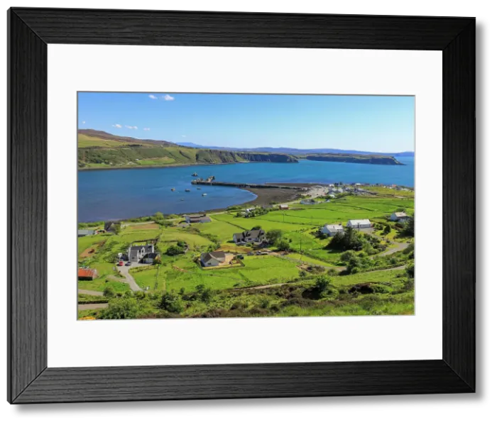Framed Print : Looking South from Idrigal Bay Viewpoint to Uig harbour and ferry port terminal in the far North of the island, Idrigal Bay, Uig, Trotternish Peninsula, Skye, Inner Hebrides, Scotland, United Kingdom, Europe Framed Print : Looking South from Idrigal Bay Viewpoint to Uig harbour and ferry port terminal in the far North of the island, Idrigal Bay, Uig, Trotternish Peninsula, Skye, Inner Hebrides, Scotland, United Kingdom, Europe