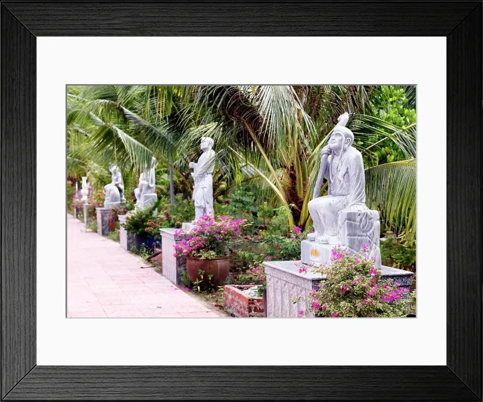 Framed Print : Eighteen Arhats of Mahayana Buddhism await return of Buddha as Maitreya, Long Quang Pagoda, An Giang Province, Mekong Delta, Vietnam Framed Print : Eighteen Arhats of Mahayana Buddhism await return of Buddha as Maitreya, Long Quang Pagoda, An Giang Province, Mekong Delta, Vietnam