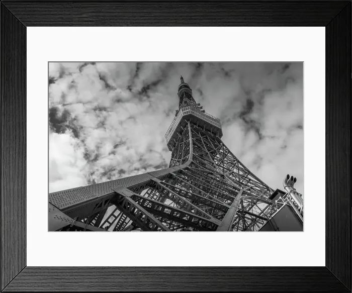 Framed Print : View of Tokyo Tower from its base against cloudy sky, Shibakoen, Minato City, Tokyo, Honshu, Japan Framed Print : View of Tokyo Tower from its base against cloudy sky, Shibakoen, Minato City, Tokyo, Honshu, Japan