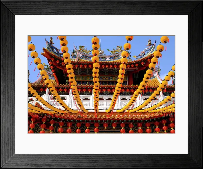 Framed Print : Lanterns decorations at Chinese Thean Hou Temple dedicated to the goddess Mazu and Guan Yin, Kuala Lumpur, Malaysia Framed Print : Lanterns decorations at Chinese Thean Hou Temple dedicated to the goddess Mazu and Guan Yin, Kuala Lumpur, Malaysia