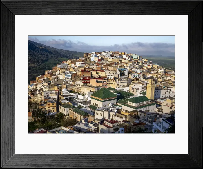 Framed Print : View of Moulay Idriss Zerhon town, Morocco Framed Print : View of Moulay Idriss Zerhon town, Morocco