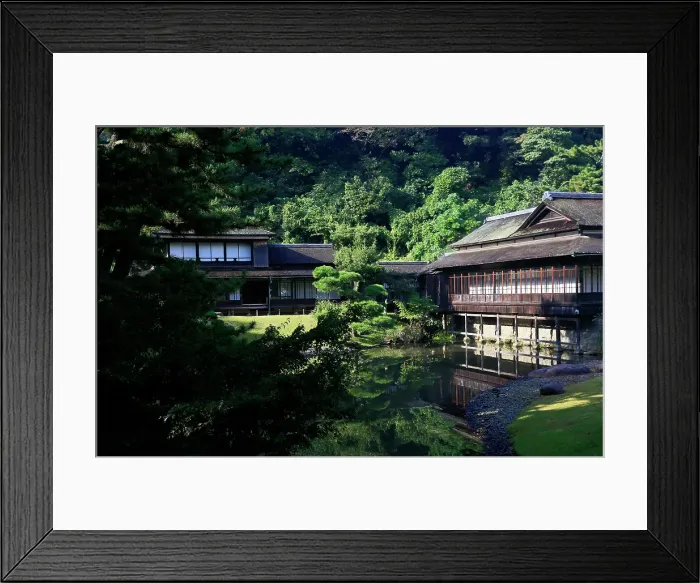 Framed Print : Garden in Kamakura, Honshu, Japan