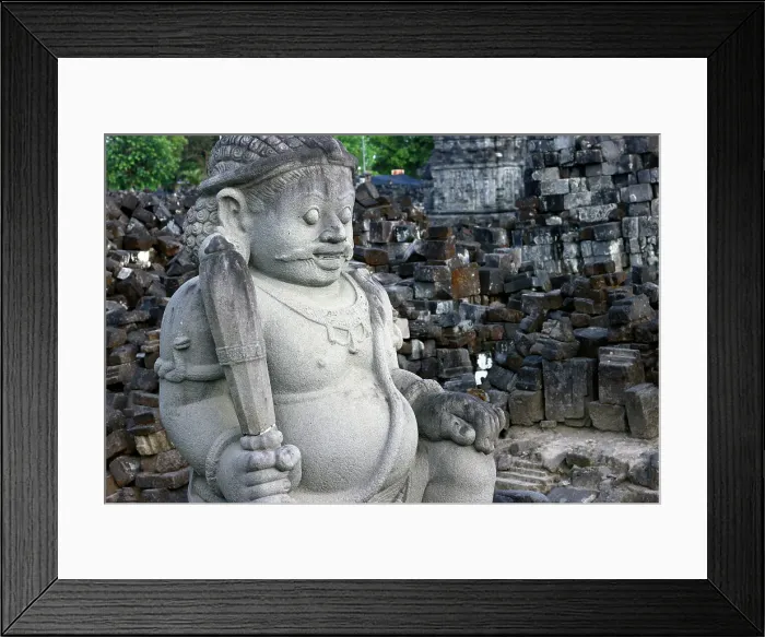 Framed Print : Stone guardian statue, Candi Sewu, part of Prambanan, 9th-century Hindu temple compound, UNESCO, Java, Indonesia Framed Print : Stone guardian statue, Candi Sewu, part of Prambanan, 9th-century Hindu temple compound, UNESCO, Java, Indonesia