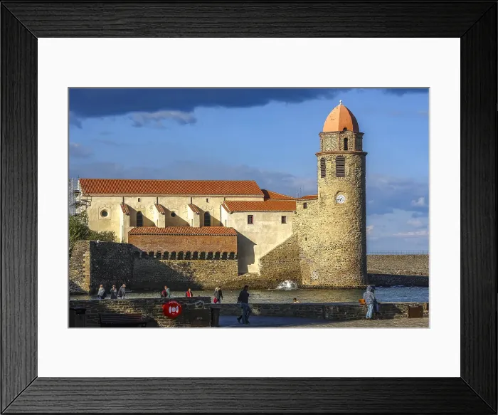 Framed Print : Notre Dame des Anges Church, Collioure, Pyrenees-Orientales, France Framed Print : Notre Dame des Anges Church, Collioure, Pyrenees-Orientales, France