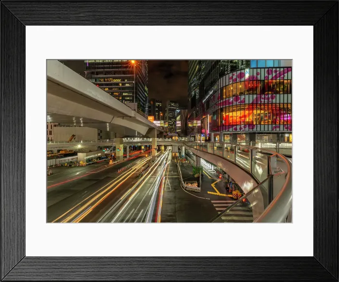 Framed Print : View of buildings and trail lights around Shibuya Station area at night, Shibuya District, Kamiyamacho, Shibuya City, Tokyo, Honshu, Japan Framed Print : View of buildings and trail lights around Shibuya Station area at night, Shibuya District, Kamiyamacho, Shibuya City, Tokyo, Honshu, Japan