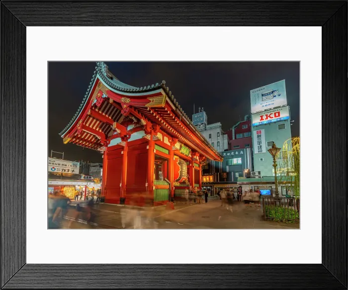 Framed Print : View of Kaminarimon Gate, entrance to Senso-ji Temple at night, Asakusa, Taito City, Tokyo, Honshu, Japan Framed Print : View of Kaminarimon Gate, entrance to Senso-ji Temple at night, Asakusa, Taito City, Tokyo, Honshu, Japan