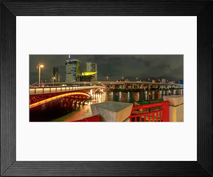 Framed Print : View of Azuma Bridge and Sumida River at night, Asakusa, Taito City, Tokyo, Honshu, Japan Framed Print : View of Azuma Bridge and Sumida River at night, Asakusa, Taito City, Tokyo, Honshu, Japan