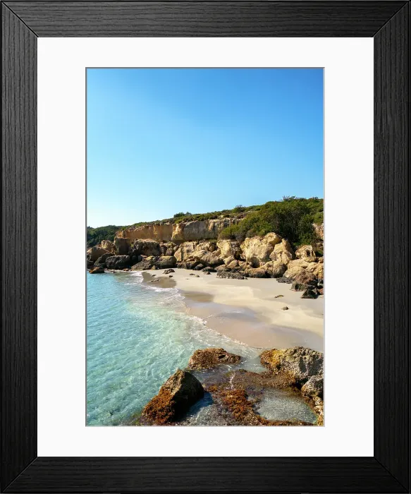Framed Print : Petrified forest, Agia Marina, Agios Nikolaos Geopark, beach with turquoise water in the south of Greece, Greece Framed Print : Petrified forest, Agia Marina, Agios Nikolaos Geopark, beach with turquoise water in the south of Greece, Greece