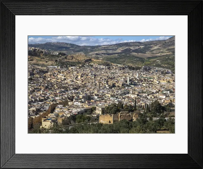 Framed Print : View of Fes city, Morocco Framed Print : View of Fes city, Morocco